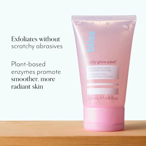 Bliss Jelly Glow Peel¢â Gentle Non-Abrasive Cleanser and Exfoliator With Fruit Enzymes - 4 Oz - Nourishes and Hydrates Skin - Clean - Vegan & Cruelty Free