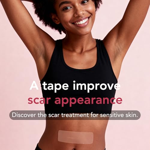 Silicone Scar Sheets (1.6"x 118" Roll-3M) - Silicone Scar Tape for Scar Removal Treatment, Reusable Strips for C-Section, Keloid, Burn, Acne, and Surgical Scars with Folding Scissors