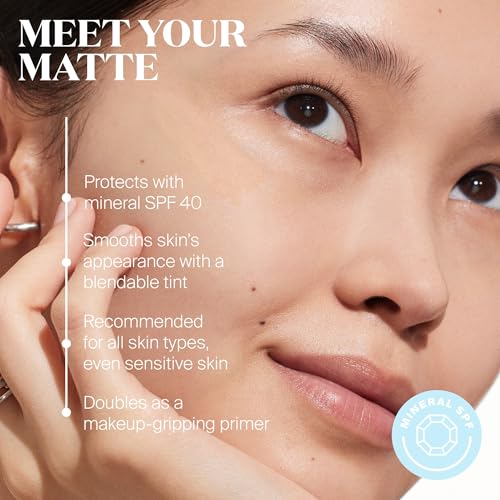 Supergoop! Mineral Mattescreen (SPF 40) - 45 mL - Mineral, Oil-Free Broad Spectrum Sunscreen - Smooths Skin¡¯s Appearance, Minimizes Pores & Controls Shine - Water & Sweat Resistant