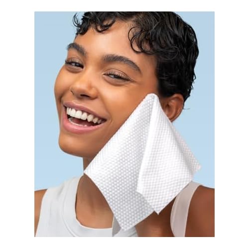 Face Towels, 50 Count (1 Pack) Soft & Durable Spa Facial Towels XL for Daily Skincare, Hygiene, Travel, Dry Makeup Remover Wipes- 100% Biodegradable, Vegan, Fragrance Free