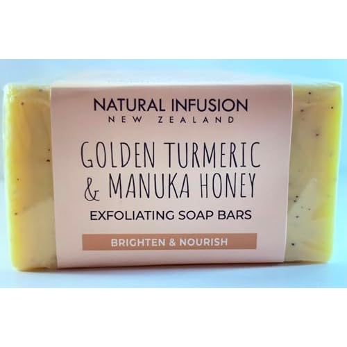 Natural Infusion Golden Turmeric & Manuka Honey Exfoliating Soap Bars, 5 Pack, 17.6 oz.