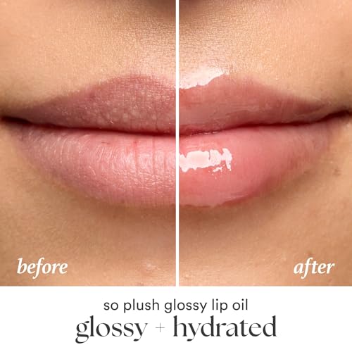Julep So Plush Glossy Lip Oil ? Hydrating Lip Tint with Apricot, Avocado & Jojoba Oils ? Non-Sticky Shine, Moisturizing Lip Gloss for Soft, Nourished Lips ? Vegan & Cruelty-Free (01 Hot Pink)