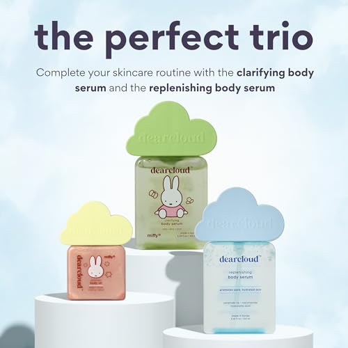 dearcloud Miffy Shimmer Body Oil ? Hydrating Body Oil with Vitamin E & Squalane for a fresh, shimmering glow (3.38 fl oz)