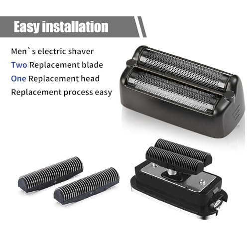 2 Pack Shaver Replacement Foil and Cutter£¬Compatible with BaBylissPRO FXONE BlackFX Double Foil Stick Shaver,Black