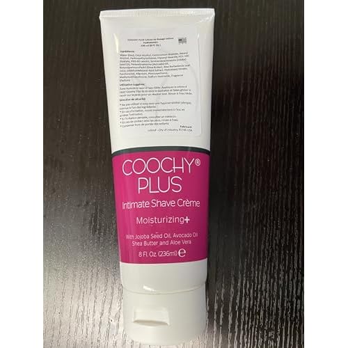 IntiMD COOCHY PLUS Intimate Shave Cream Gel Rash-Free With MOISTURIZING+ 8oz Squeeze Bottle