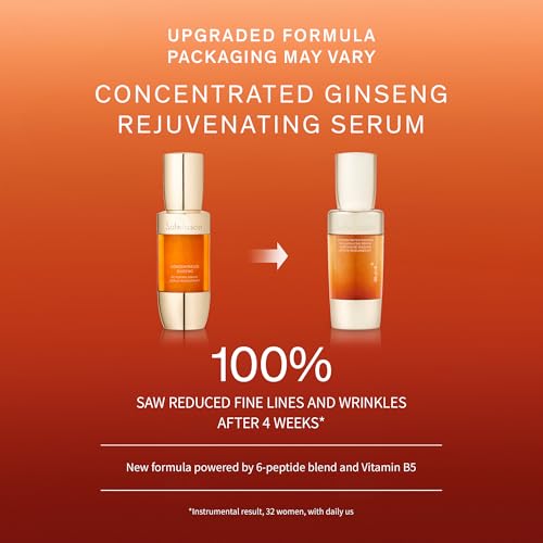 Sulwhasoo Concentrated Ginseng Rejuvenating Serum- Ginseng & Peptide Anti-Aging Serum with Niacinamide, Retinol, Vitamin B5 & Hyaluronic Acid for Wrinkles & Hydration