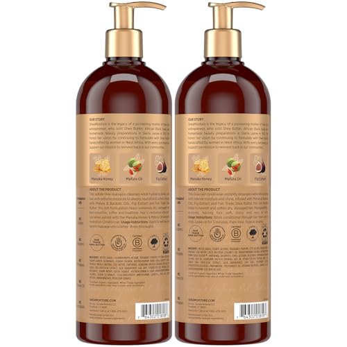 Shea Moisture Shampoo & Conditioner Set ? Intensive Hydration Hair Care Formulas with Manuka Honey & Mafura Oil for Extra Dry, Damaged Hair, 24 Oz Ea