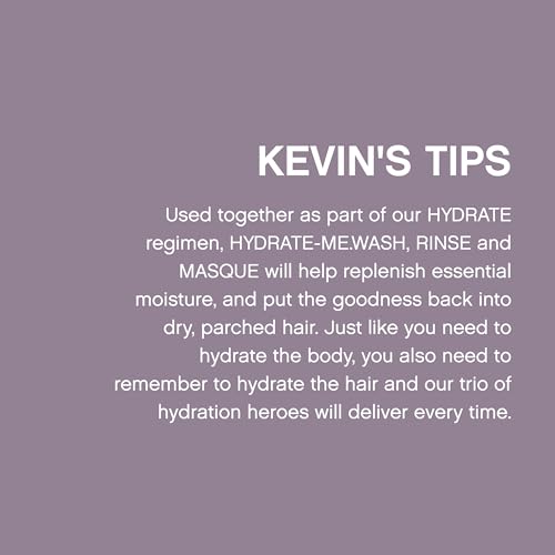KEVIN.MURPHY HYDRATE-ME.WASH - Hydrating Shampoo for Natural & Coloured Hair - For Dull, Parched & Dry Hair - Deep Nourish Shampoos - 250 ml / 8.4 fl oz
