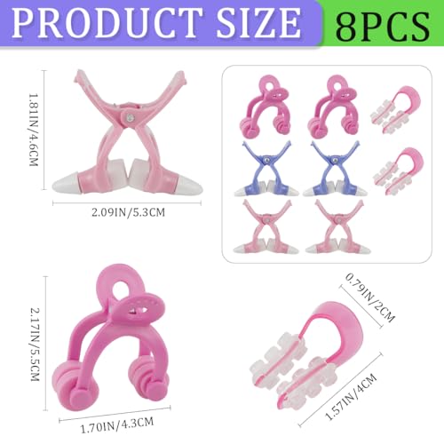 DOERDO DD 8PCS Nose Shaper Nose Lifting Shaper Clip Nose Bridge Up Straightening Enhancer for Wide Nose Straightener Beauty Tool