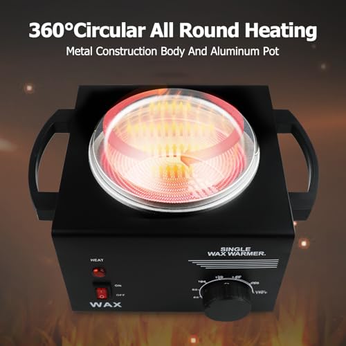 Wax Machine with Hair Removal Kit: Hard Wax Pot, Body Wax Melt Warmer, and 50 Applicator Sticks