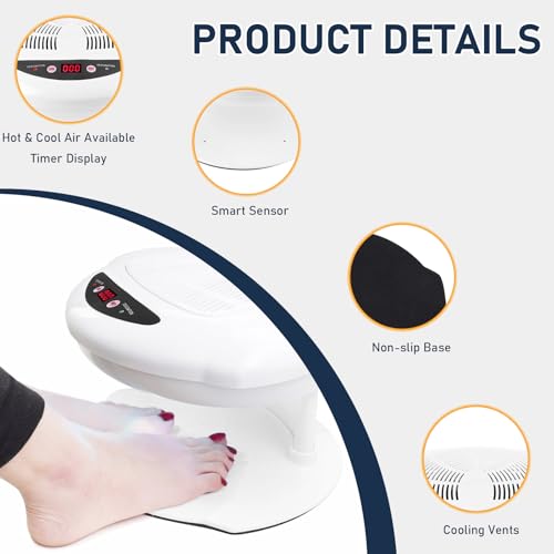 Nail Dryer for Regular Polish, 400W Air Nail Dryer Fan with Auto Sensor, Professional Nail Drying Fan with Hot and Cool Air for Salon and Home Use