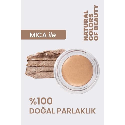 Bade Natural Cream Eyeshadow Sunny Gold 03 ? 100% Natural Shimmery Cream-to-Powder Eye Color ? Infused with Mica for Radiant Glow ? Long-Lasting, Blendable
