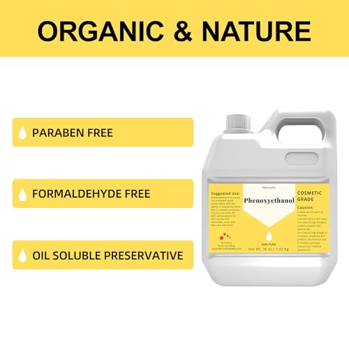 36 oz (40.8 floz) Phenoxyethanol Preservative Liquid, Premium Liquid Preservative, Cosmetic Grade, Phenoxyethanol Suitable for Making Soap, Conditioners, Lotion, Creams and More