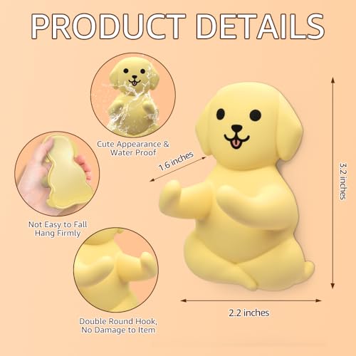 Labrador Waterproof Silicone Razor Holder, for Shower Room Bathroom Kitchen Living Room Office Hanging Razors Plugs Towels, Animal Razor Holder for Women, Funny Gifts for Dog Lovers Dog Mom Dad