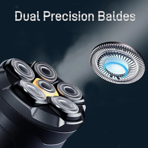 6D Magnetic Shaving Head Replacement Compatible with All 6D Magnetic Electric Razor.Magnetic Replacement Heads for Head Shavers for Bald Men.