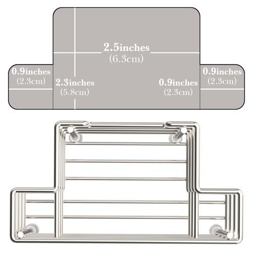 Linkidea Desktop Stainless Steel Razor Holder for Shower, Shaving Can Gel Storage Stand with Non-Slip Base, Compatible with Gillette Fusion ProGlide, Mach 3, Harry's 5 Blade (Silver)