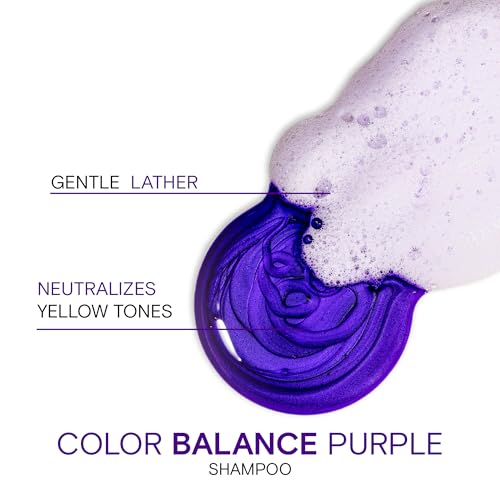 Joico Color Balance Purple Shampoo and Conditioner | For Cool Blonde or Gray Hair | Eliminate Brassy Yellow Tones | Boost Color Vibrancy & Shine | UV Protection | With Rosehip Oil & Green Tea Extract