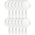 OMIRO Hand Mirror, Double-Sided Handheld Mirror 1X/3X Magnifying Mirror with Handle, Set of 12 (Clear)
