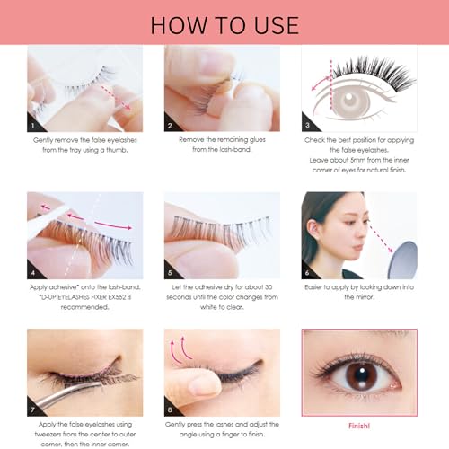 D-UP Individual Lash Extension, Quick Natural Volume False Eyelash Cluster, 120pc, 7mm/9mm/10mm/11mm, Japanese A Type Length Clear Bands, 03 Black