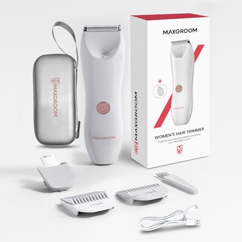 Heyfeel Women's Electric Hair Trimmer, IPX7 Waterproof Bikini Trimmer with LED Light, USB Rechargeable Razor for Pubic & Body Hair, Wet/Dry Use, Gift for Women, Wife, Girls