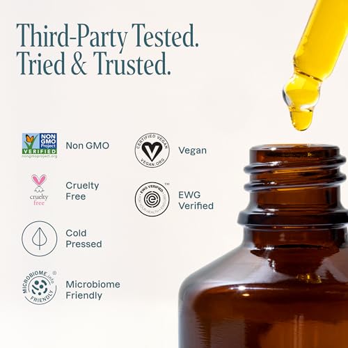 Cliganic Organic Jojoba Oil, 100% Pure (60ml) | Natural Cold Pressed Unrefined Hexane Free Oil for Hair & Face | Base Carrier