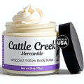 Cattle Creek Whipped Beef Tallow for Skin & Face ? Deeply Moisturizing Tallow Balm ? Natural Grass-Fed Skincare ? Nourishes Dry, Sensitive Skin? Non-Comedogenic, Fast-Absorbing (4oz, Lavender Vanilla)