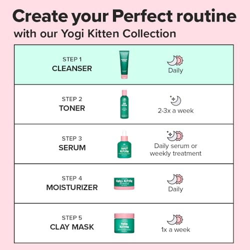 I DEW CARE Acne Facial Foam Cleanser - Namaste Kitten | Clarifying Heartleaf, Makeup Cleansing, Korean Skincare, Vegan, Cruelty-free, Paraben-free, Gentle Face Wash for Dry Skin