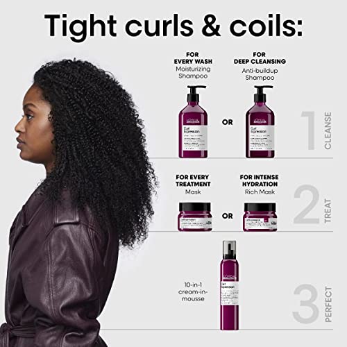 L'Or?al Professionnel Paris Curl Expression Anti Buildup Shampoo - Gently Cleanses & Eliminates Buildup For Curly and Coily Hair Types, Sulfate, Paraben & Silicone-Free