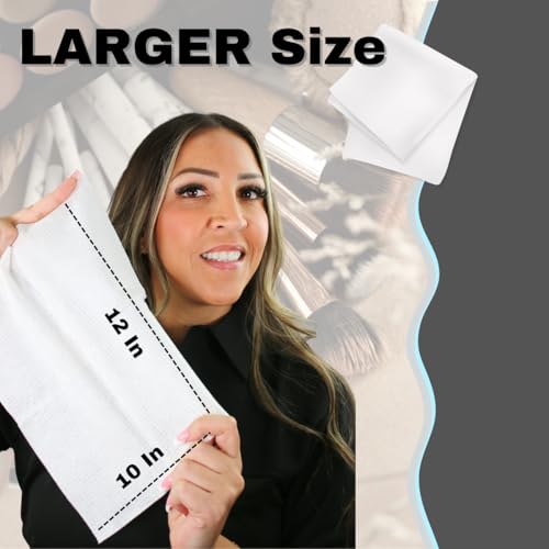 Large Disposable Face Towels, Facial Wipes, Super Soft and Thick Shaving Face Towels XL, Daily Makeup Remover Tissues, Dry Clean Cloths for Sensitive Skin, 10"¡¿12"