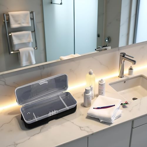 1Pc White Transparent Shaving Box for Shaver Razor, Razor Protector Plastic Box Cover Container Storage for Manual Razor System Shaver Accessories