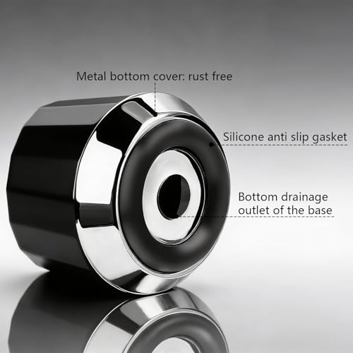 ERAVOR Men's Shaving Razor Stand, Zinc Alloy, Safety Razor Holder Base, Opening Dia 0.75" (1.9cm), Razor Holder for Men (Black)