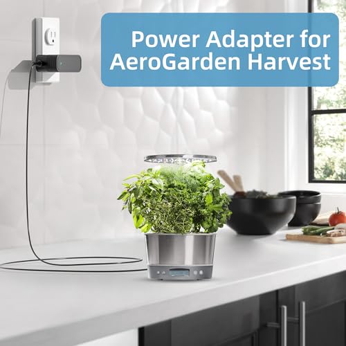 12V Charger for AeroGarden Harvest 360 Slim Elite Power Cord Compatible with AeroGarden 100690 100691 100692 100693 100694 100695 Adapter Replacement Power Supply