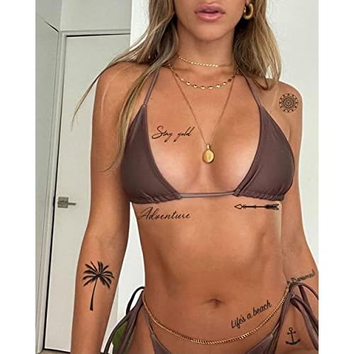 IMPRESSED Realistic Temporary Tattoos ? 42 Custom Sheets Tiny Fake Self Care Tattoo ? Inspirational Minimalist Affirmation Words and Motivational Quote Permanent Tats for Adult Teens Women Face Body