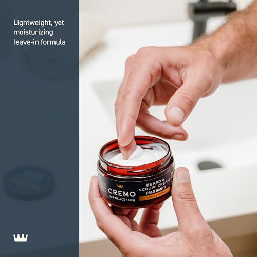 Cremo Beard & Scruff Cream,Palo Santo (Reserve Collection),4 oz - Soothe Beard Itch,Condition and Offer Light-Hold Styling for Stubble and Scruff (Product Packaging May Vary),(Pack of 2)