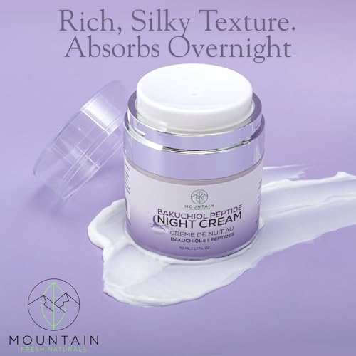 Bakuchiol Peptide Night Cream ? Retinol Alternative with Peptides, Ceramides & Niacinamide ? Fragrance-Free, Pregnancy-Friendly, Airless Pump Moisturizer (50 mL / 1.7 fl oz)