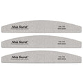 Forte Zebra Halfmoon Nail File 150/150 Green Center 3 pack