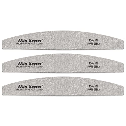 Forte Zebra Halfmoon Nail File 150/150 Green Center 3 pack
