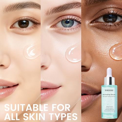 Red Light Therapy Activating Serum, Pre-Treatment Hydrating Serum for Face, Natural Formula, Boosts Red Light Results, Anti-Aging & Wrinkle Care, 1oz / 30ml