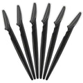 Professional Dermaplaner Set, Black Recycled Plastic, 12 Pack Face Razor for Men and Women, Multifunctional Facial Hair Trimmer and Exfoliating Tool with Stainless Steel Blade