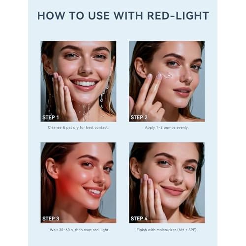 Red Light Therapy Activation Serum for Face ? Activation & Hydration Booster for LED Mask, Microcurrent & Facial Devices ? Hyaluronic Acid, Green Tea, Niacinamide, Centella & Aloe ? 1.01 fl.oz
