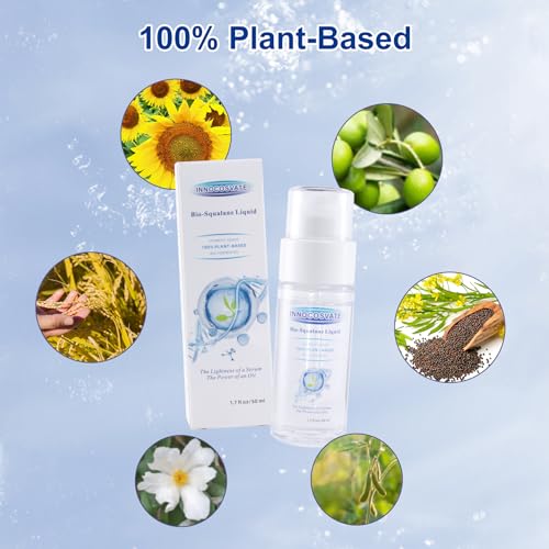 100% Plant-Based Squalane Oil ? Bio-Fermented Skin Barrier Repair Serum, Anti-Aging Moisturizer, Non-Greasy Hydration for All Skin Types