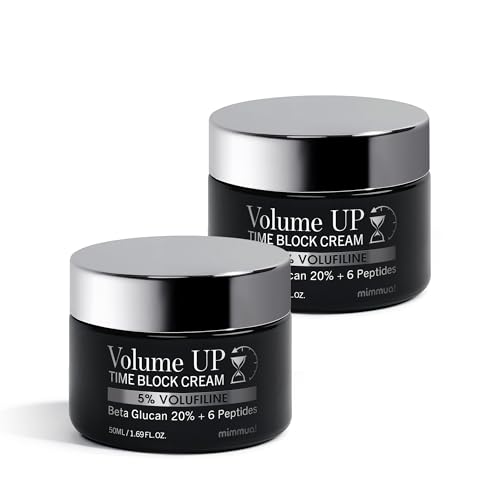 Volume Up Time Block Cream | Anti-Aging Wrinkle Filler | 5% Volufiline, 20% Beta Glucan, 6 Peptides | Plumps Wrinkles, Fine lines by Stimulating Fat Cells | Under eye, Frown Line, Neck Wrinkle | 2ea