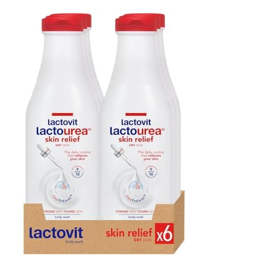 Lactovit| Lactourea Body Wash | Hydrating Shower Gel for Dry Skin | With Urea ProLactiC10 Complex, Lactic Acid & Pure Urea | Soft & Youthful Skin | Dermatologist Recommended |6 x 600 ml