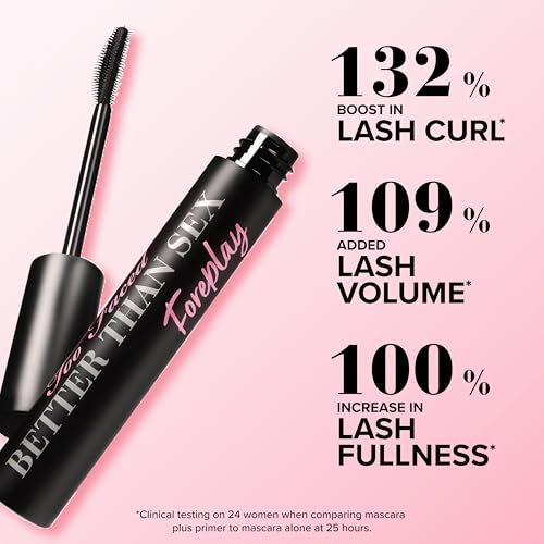 Too Faced Better Than Sex Foreplay Mascara Primer | Mascara Primer Prep, Long Lasting + Volumizing