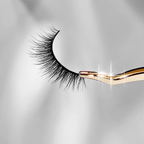 Lilly Lashes Everyday Blushing Natural Lashes, Faux Mink Natural Eyelashes, False Eyelashes Everyday Use, Individual Lashes Reusable up to 20x, No Lash Glue Included (13mm)