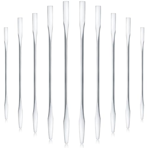 Shappy 10 Pcs Stainless Steel Makeup Spatula Set ? Double Ended Cosmetic Mixing Tool for Cream, Foundation, Lip Gloss, Nail Art & DIY Beauty, Lab & Food Use(mini Square & Round Head)