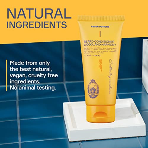 SEVEN POTIONS Beard Conditioner for Men ? Prevents Beard Itch and Dandruff ? Natural, Vegan, Cruelty Free (Woodland Harmony, 3.4 FL OZ)