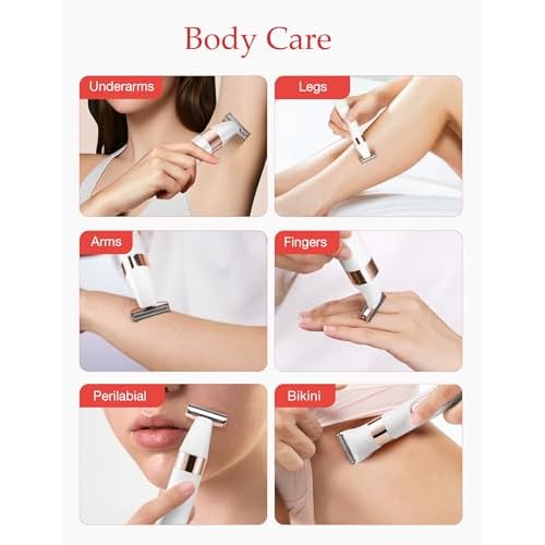 ANLAN Electric Bikini Trimmer for Women Rechargeable Pubic Body Hair Trimmer Electric Shaver for Legs Body Hair, Bikini Shaver Waterproof Replaceable Razors Women's Grooming Kit Wet/Dry Groomer