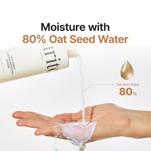 PURITO Oat PDRN Gentle Refining Toner 200 mL 6.76 fl.oz, Korean Oat Exfoliating Toner 99% Pure Oat PDRN, Hydrating & Clarifying Formula for Acne-Prone Skin, Vegan, Non-Comedogenic, Gentle Daily Use