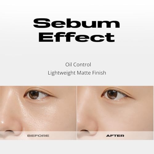 ABOUT TONE Sebum Cut Powder Pact 0.28oz - Extreme Sebum Control Pressed Powder Compact with Mirror and Puff Non-Dry Oil Cut Ultra-Fine Texture Face Makeup Finishing Setting Fixing Longlasting Vegan